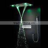 Hydro Power Led Shower Sets Rainfall Color Changing Shower Square 304 Sus Bathroom Accessories Embeded Ceiling Hand Shower Head thumbnail-3