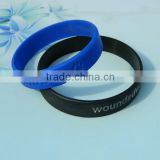 Custom cool two color basketball silicone bracelet wristband for adult