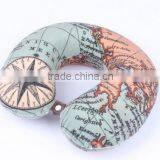 Inflatable Customized Special Design Earth Pringting Travel Pillow thumbnail-1