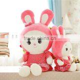 Lovely Cartoon Animal Style Baby's Birthday or Festival Gift Red Smiling Face Rabbit With Long Ears Plush Toy Doll thumbnail-4