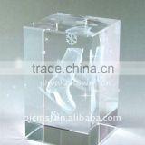 Shoses Engraved 3D Laser Crystal For Army Souvenirs