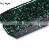 Custom Professional USB Computer Game Keyboard With Green Backlit thumbnail-3