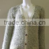 Women's knitted cardigan in father yarnit