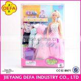 11.5inch Travel Style Fashional Plastic Doll With Purple Luagge&clothes