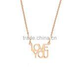 Bulk Price Interchangeable Stainless Steel LOVE YOU Letter Pendant Necklace thumbnail-1
