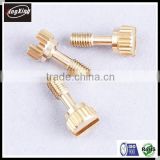 customized brass M5 slotted head knurled thumb screw