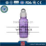 1oz Grown Color Glass Bottle With Silver Metal Cap and Metal Roller thumbnail-3