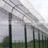 Rigid 358 Welded Mesh Fence With Razor Barbed Wire on Top