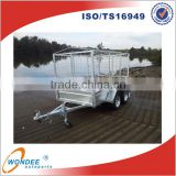 Hot Dipped Galvanized 8'x5' Tandem Axle Cage Box Tipping Trailer