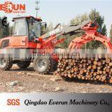 Everun Brand New 1.5 Ton Compact Wheel Loader With 360 Degree Wooden Forks thumbnail-3