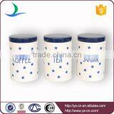 Blue Stars Ceramic Tea Coffee Sugar Canister Set thumbnail-1