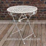 Wrought Iron Patio Table Antique Cream Great Garden Furniture thumbnail-4