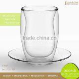 Eco Friendly Personalized Borosilicate Personalized Tea Cup Saucer Set thumbnail-1