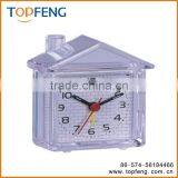 Lovely House Shaped Fluorescent Snooze Quartz Alarm Clock Home Decor Desktop Clock thumbnail-1