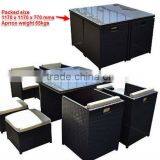 2014 New Design Modern Plastic Flat Rattan Sofa Set