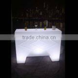 Straight Bar Counter With LED Lighting Rectangle LED Bar Counter