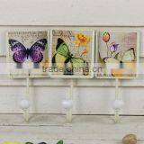 Hot Sale Paper Decal Metal Hanging Butterfly Wall Hooks for Home Decor thumbnail-1