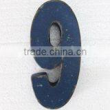 Wall Mounted Metal Number With Distressed Tin Finish thumbnail-1