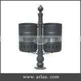 Arlau Steel Iron Wall Mounted Trash Bin thumbnail-1