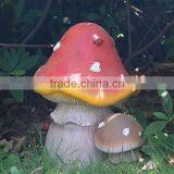 Artificial Ladybug Fairy Mushroom Statue for Garden Decor thumbnail-4