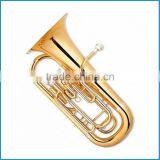 Gold Lacquer Cupronickel Silde 4 -key Piston Valve Euphonium