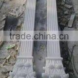Interior Decoration Flower Design Carving White Marble Pillars Factory thumbnail-3