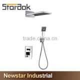 Star.aok Bathroom Shower Faucet Hot and Cold Water Gold Plated Floor Standing Faucet