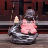 Colorful Ceramic Monk Burner Creative Decor Backflow Incense Crafts thumbnail-3