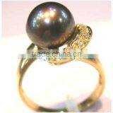 Purple Pearl Ring Tahitian Ring thumbnail-2