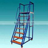 Warehouse Mobile Platform Ladder Cart