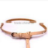 Fashion Pearls Decorated Pin Buckle Sex Girl Thin PU Waist Belt thumbnail-4