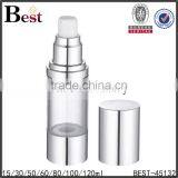 120ml Best Sellers Cosmetic Packaging Skin Care Airless Body Lotion Bottle With Silver UV Pump Cost Price Wholesale thumbnail-1
