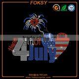 I Love USA Hot Fix Rhinestone Heart Design Transfers thumbnail-6