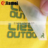 OEM clothing soccer numbers logo raised silicone rubber heat transfer label