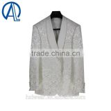 WHITE ashion elegant latest slim fit sex special jacquard fabric party wedding jacket suit