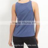 2016 Fashion Summer Blue Embroidered Trim Sleeveless Top HST8042 thumbnail-4