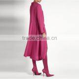 2017 Latest Women Spring Ruched Shoulder Vetements Silk Crepe Midi Dress HSD9918 thumbnail-4