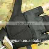 Custom Black Antislip Abrasion Proof Warm Military Half Finger Tactical Gloves thumbnail-1