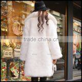 Korean Fashion Style Inter White Fur Parka Coat thumbnail-3