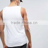 2017 Cheapest High Quality New Design Custom White Color Gym Wear Comfortable 97% Cotton 3% Spandex Fashion Men's Sport Vest thumbnail-2