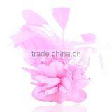 Feather Brooch Clip Applique,Steampunk Feather Brooch,Custom Korean Feather&Cloth Clasp thumbnail-3