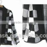Men Wool Black and White Cardigan Sweater thumbnail-4