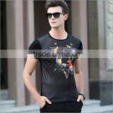 Online Shopping China Clothes For Man Clothing Black T-shirt With Free Size thumbnail-1