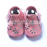 Baby Pink Sandal With Hollow Out Flowers thumbnail-1
