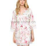 Relaxed Fit Long Sleeves Wrap Front With Detachable Belt Bath Robe thumbnail-2