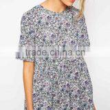 Reclaimed Vintage Smock Dress In Floral Print With Tie Back thumbnail-3