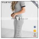 Wholesale Women Body Con Simple Striped Design Types Lady Elegant Guangzhou Fashion Dresses Ladies thumbnail-2