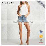 2017 New Fashion One Piece Ruffle High-Neck Bodysuit thumbnail-1