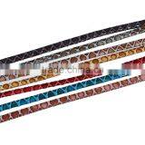 Blue Snakeskin Pattern Flat PU Leather Cord thumbnail-2