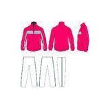 OEM Zipped  Jogging Suit Track Tops , Long Trousers Sportswear With Custom Printing Logos